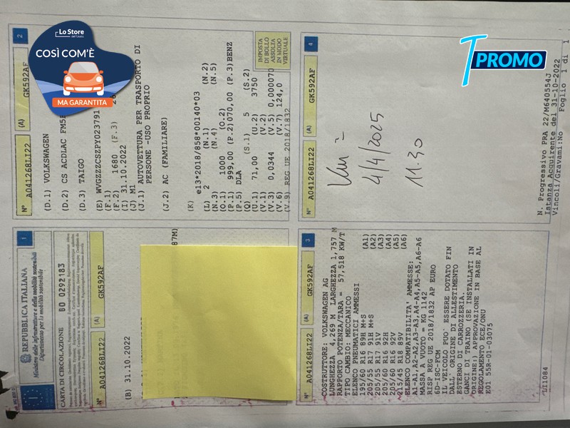 23 - Volkswagen Taigo 1.0 tsi life 95cv